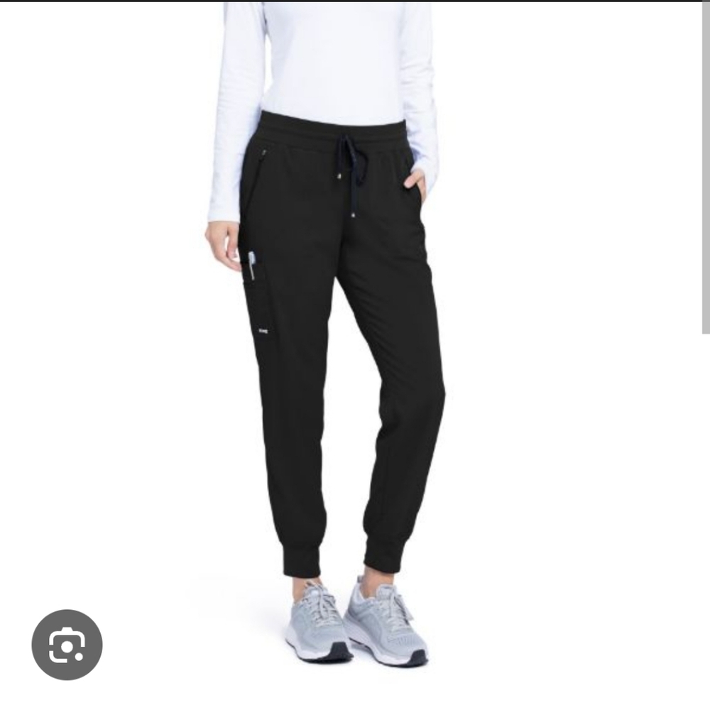 EUC Barco Grey's Anatomy Black Spandex Stretch Pants Scrub S